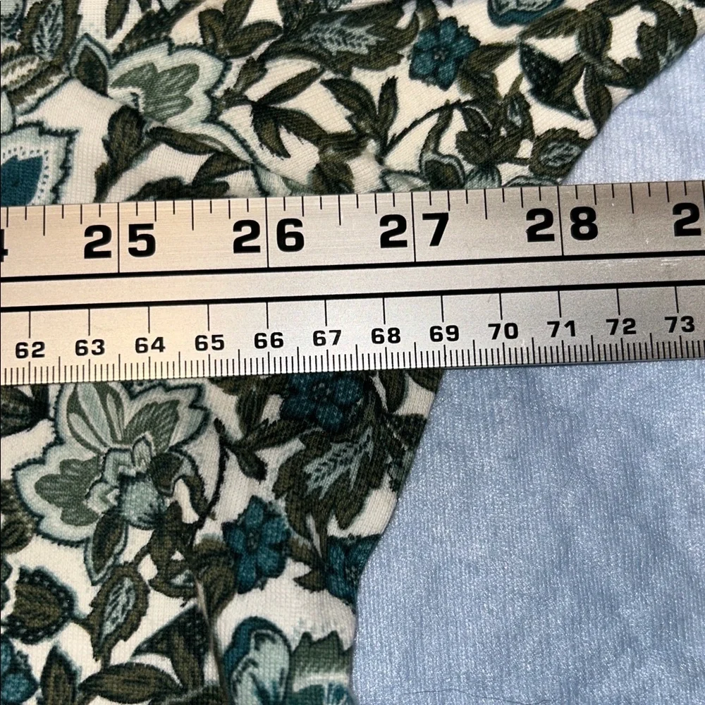 Croft & Barrow 3X The classic Long Sleeve Cotton Crewneck Floral Print Tee
